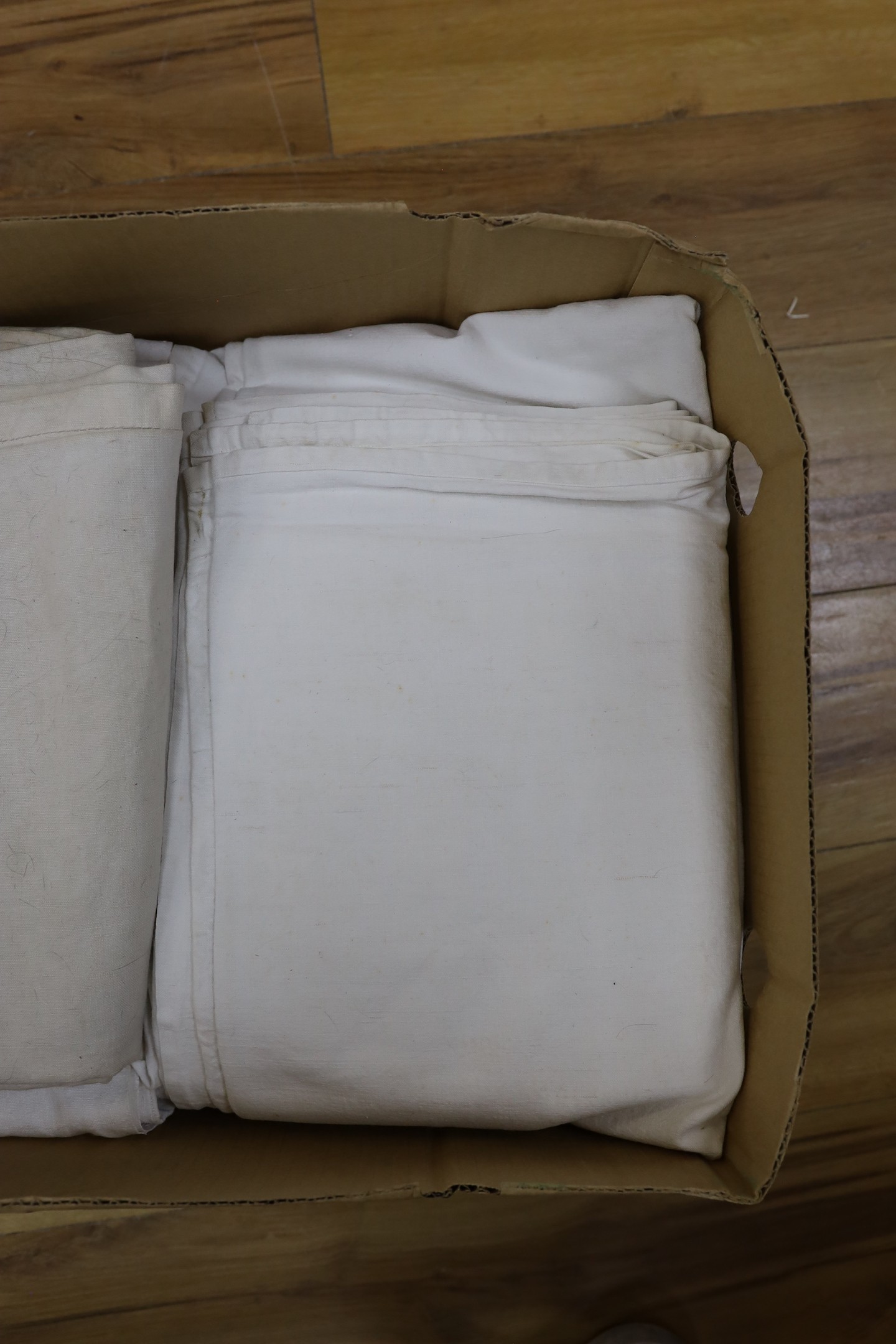 A box of eight French Provincial sheets